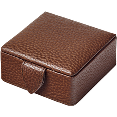 Brown Jewelry Boxes Aspinal of London Stud Box - Tobacco Pebble