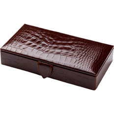 Brown Jewelry Boxes Aspinal of London Men's Cufflink Box - Deep Shine Amazon Brown Croc