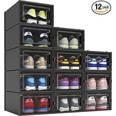 Yitahome  Metal Shoe Cabinet 4 Tiers For Entryway Shoe Organizer In White