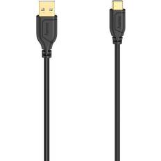 Kabel Hama Cable USB-C Flexi-Slim USB-A-USB-C Gold Black