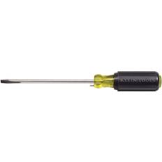 Slotted Screwdrivers Klein Tools 1/4 Cabinet-Tip Wire Bending Head Screwdriver with 6 Round Shank- Cushion Grip Slotted Screwdriver