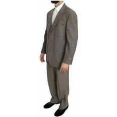 M Dresser Fendi Brown Wool Regular Single Breasted Suit