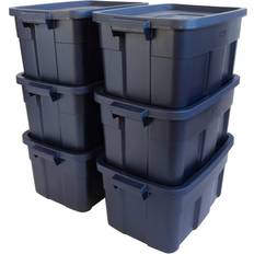 Rubbermaid Roughneck Storage Box, 14 Gal, 15.88" X X 12.25", Dark Indigo UNXRMRT140008