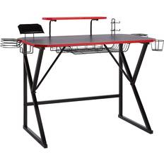 Amazon Basics Gaming Computer Desk - Red/Black