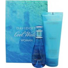Davidoff Geschenkboxen Davidoff Cool Water Woman GaveÃ¦ske 30 Eau De Toilette Body Lotion
