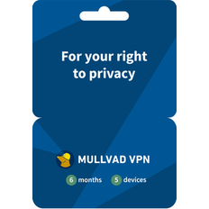 Vpn Mullvad VPN 6 månader 5 användare