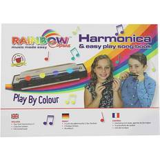 Toy Harmonicas Rainbow Colours Harmonica Gift Set