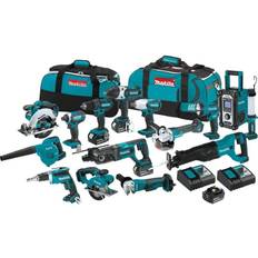 Makita drill set Makita 18V LXT Lithium-Ion Cordless 15-Pc. Combo Kit (3.0Ah)