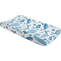 Accessories Crane Baby Cotton Quilted Changing Pad Cover Caspian Whales