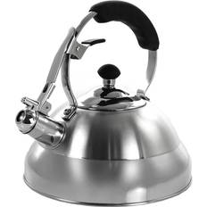 Mr. Coffee Carterton Stainless Steel Whistling Tea Kettle, 1.5 qt, Silver