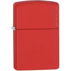 Zippo Classic Red Matte with Logo Pocket Lighter