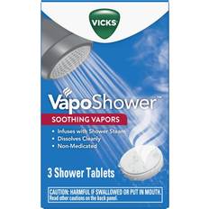 Vicks Medicines VapoShower, Shower Tablet, Shower Bomb, Aromatherapy Vapors, Eucaplytus & Menthol, Soothing Non-medicated Vapor Steam, 3ct