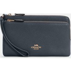 Coach Double Zip Wallet Wristlet Style No. C5610 Black 