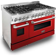 ZLINE Professional 6 Double Dual Fuel Range Red