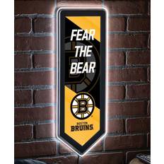 Green Wall Decorations Evergreen Boston Bruins Pennant Sign, Team Colors