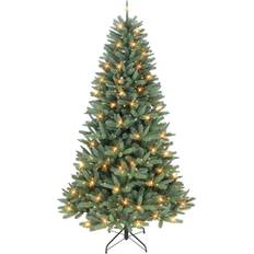 Northlight 7.5' Pre-Lit Iridescent White Alaskan Pine Artificial Christmas  Tree - Clear Lights | Oriental Trading