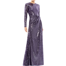Popilush Lace Shapewear Dress V Neck Satin Drape Maxi Dress