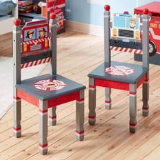 Mehrfarbig Möbel-Sets Teamson Kids Fantasy Lil Fire Fighters Wooden 2 Chair