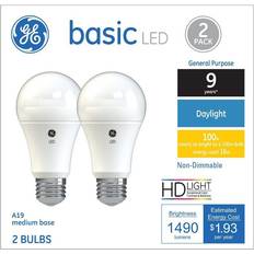 Non led light bulbs General Electric GE 2pk 16W 100W Equivalent Basic LED Light Bulbs Daylight