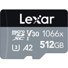 LEXAR 512 GB Memory Cards LEXAR SILVER Series Professional microSDXC Class 10 UHS-I U3 V30 A2 160/120MB/s 1066x 512GB +SD Adapter