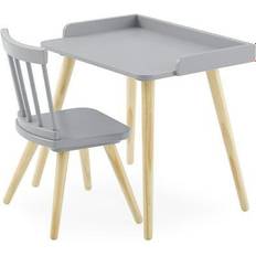 Kid's Room Delta Children Gray & Natural Essex Desk & Chair Set
