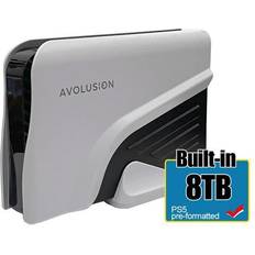 Gaming Accessories Avolusion PRO-Z Series 8TB USB 3.0 External Gaming Hard Drive for PS5 Game Console (White) 2 Year Warranty