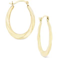 Macy's Oval Swirl Hoop Earrings - Gold