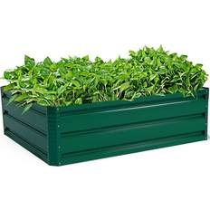 Pots, Plants & Cultivation Costway 40 Dark Green Steel Raised Bed Vegetable Flower Plant Garden