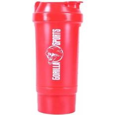 Røde Shakers Gorilla Sports SHAKER 500ML PULVERFACK Shaker