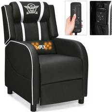 MoNiBloom Massage Gaming Chair with Speakers Video Game Chair Single Bedroom Sofa Recliner High-Back Comfy Gaming Couch with Footrest and Storage
