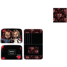 Wallets Loungefly of Chucky Happy Couple Tiffany and Chucky Zip-Around Wallet - black
