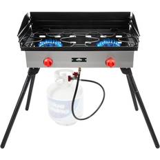 Hike Crew Cast Iron Portable Double Burner Outdoor Camping GAS Stove