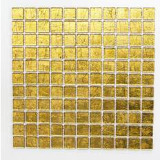Mosaikk HUH Kristallmosaik Square Gold Structure 2.3X2.3Cm 4Mm Pris/Ark