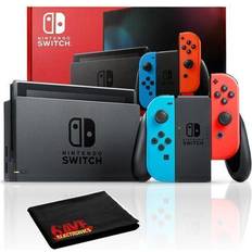 Switch OLED Accessories - Arisll Family Bundle Gift Set for Nintendo Switch  OLED, Carry Case& Screen Protector.4 Pack Joy Con Grips and Steering