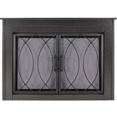 Pleasant Hearth Fireplaces Pleasant Hearth Amhearst Large Glass Fireplace Doors