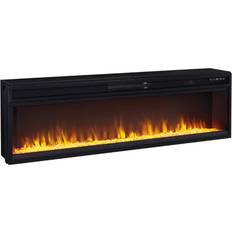 Black Electric Fireplaces Signature Design by Ashley Furniture Fireplaces Black Black Wide Fireplace Insert