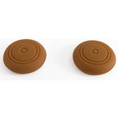 Thumb Grips Indigo7 Authorized for Switch Thumbstick Grip Caps and Protector Covers for Joy-Con Controller - Small Brown