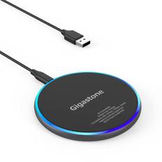 Fast wireless charging pad Gigastone Qi Certified Fast Wireless Charging Pad, Black, (GS-GA-9700B-R)