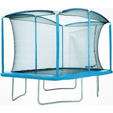 Trampoline 12 with enclosure Moxie Rectangular Outdoor Trampoline Set with Premium Safety Enclosure Cyan Blue