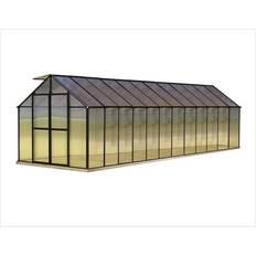 Freestanding Greenhouses Monticello 8 ft. ft. Black Backyard Greenhouse, Premium Package, MONT-24-BK-PREMIUM