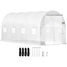 VEVOR Walk-in Tunnel Greenhouse 15x7ft Edelstahl Kunststoff