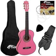 Classical guitar Tiger CLG4-PK 3/4 Size Classical Guitar Pack Beginners Package with Accessories Pink