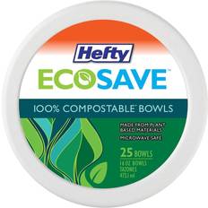 Hefty Disposable Plates Ecosave White 25-pack