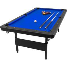 GoSports Mid-Size 7ft x 3.9ft Billiards Game Table Foldable Design, Balls, 2