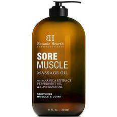 Massage Oils BOTANIC HEARTH Sore Muscle Massage Oil with Arnica Montana Extract and Essential Oils Warming and Relaxing Soothes Tired Sore Muscles and Joint Pain, 8 fl oz