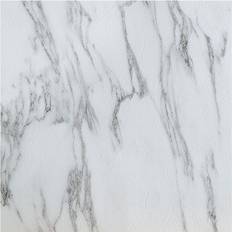Flooring Achim Tivoli Bianco Marble 45-piece Self Adhesive Vinyl Floor Tile Set, White, 12X12
