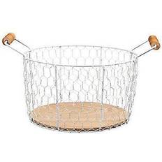 Puleo International 6 Pack: Chicken Wire Basket with Look Base Basket