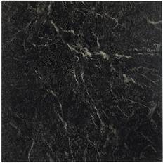 Flooring Achim Sterling Self Adhesive Vinyl Floor Tile 12" x 12" Black with White Vein Marble, 20 Pack