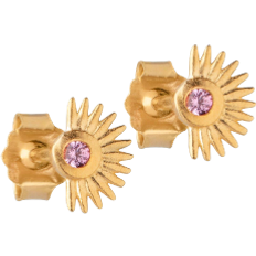 ENAMEL Copenhagen Petite Soleil Earrings - Gold/Light Pink