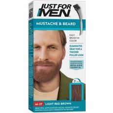 Light brown hair men Just For Men Mustache and Beard Coloring Gray Hair M-27 Light Red Brown